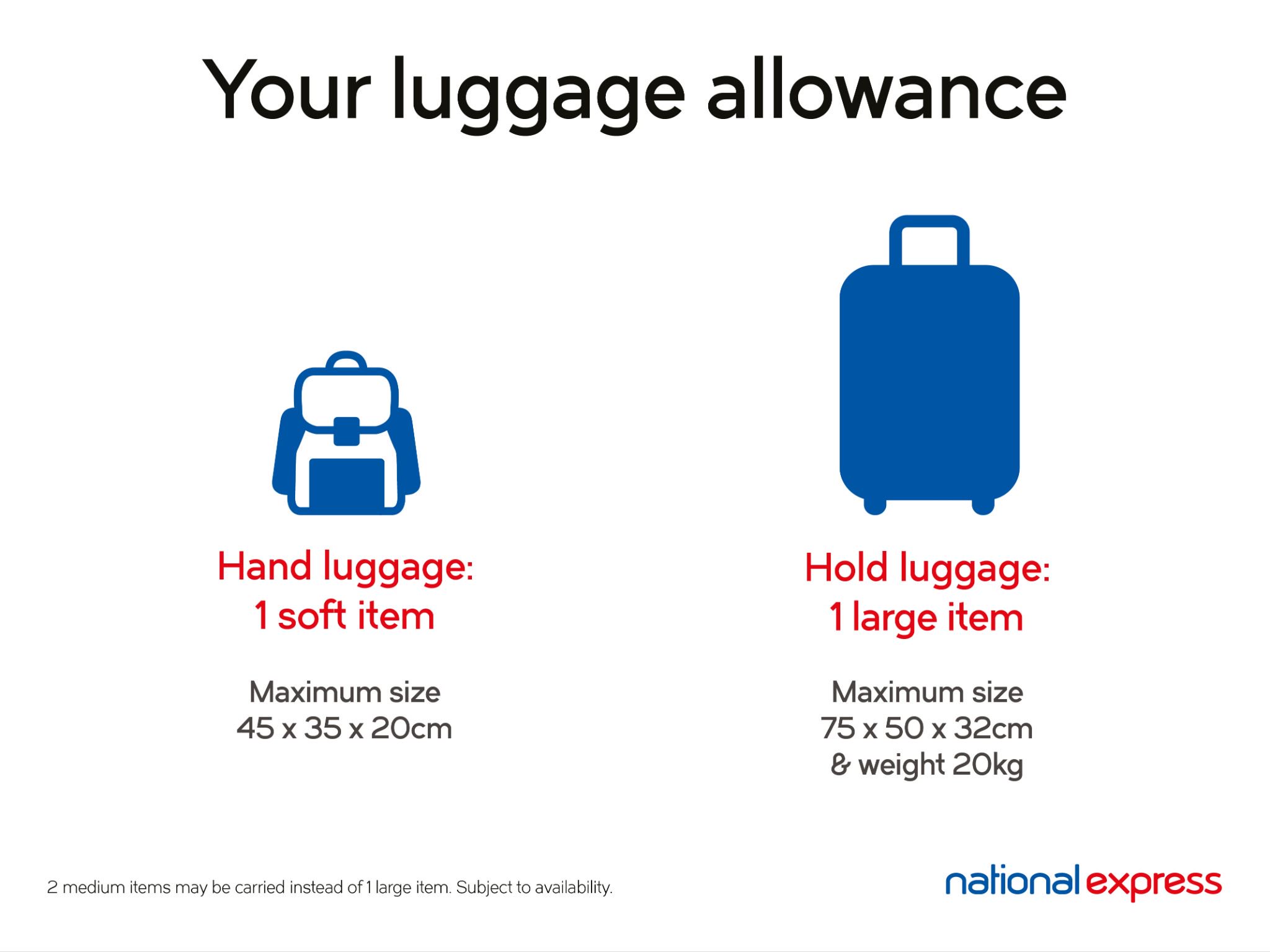 scenic tours luggage allowance